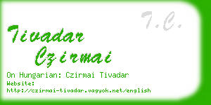 tivadar czirmai business card